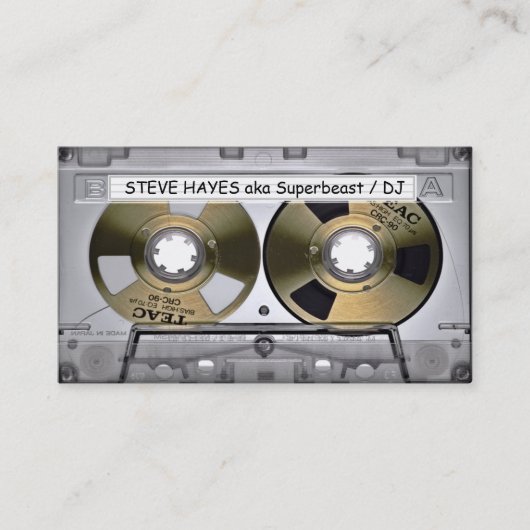 Vintager Musik-Kassetten-Band-Blick Visitenkarte (Vorderseite)
