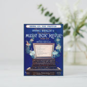 Vintager Musik-Kasten-Bericht 1922 Irvings Berlin Postkarte (Stehend Vorderseite)