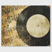 Vintager musikalischer Hintergrund Geschenkpapier (Flach)