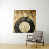Vintager musikalischer Hintergrund Wandteppich (Beispiel (Horizontal))