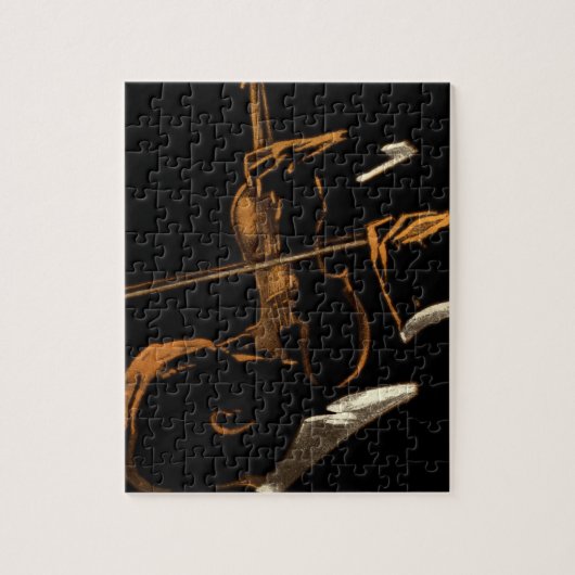 Vintager Musiker, Geigermusiker Puzzle (Vertikal)
