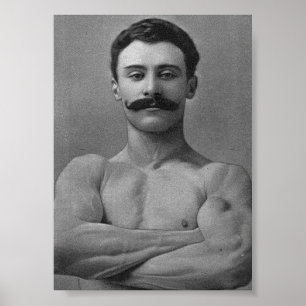 Vintager Muskel-BodybuilderStrongman Poster