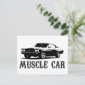 Vintager Muskelwagen Postkarte (Stehend Vorderseite)