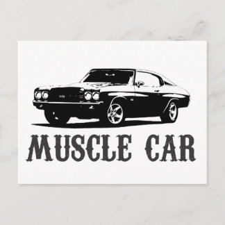 Vintager Muskelwagen Postkarte