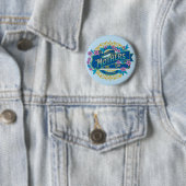 Vintager Muttertag Blaue Blume Button (Beispiel)