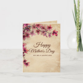 Vintager Muttertag Dankeskarte