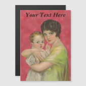 Vintager Muttertag der 30er Jahre Magnetkarte (Vorne/Hinten)