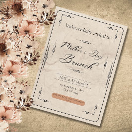 Vintager Muttertag, Feiern der Mama, ein besondere Einladung