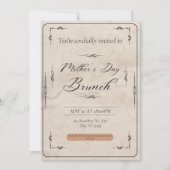Vintager Muttertag, Feiern der Mama, ein besondere Einladung (Vorderseite)