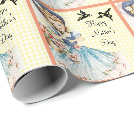 Vintager Muttertag Geschenkpapier (Rolleneckpunkt)