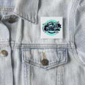 Vintager Muttertag Grün Lila Blüte Button (Beispiel)