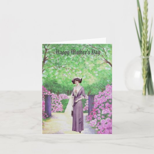 Vintager Muttertag  Karte (Vorderseite)