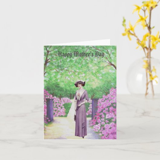 Vintager Muttertag  Karte (Gelbe Blume)