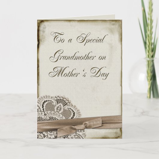 Vintager Muttertag Karte (Vorderseite)