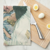 Vintager Muttertag, Kinder, die Karten im Bett les Geschirrtuch (Viertel Falte)