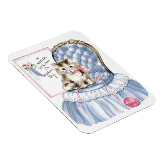 Vintager Muttertag Kitten Magnet (Rechte Seite)