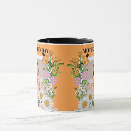 Vintager Muttertag - Mit Baby Tasse (Zentrum)