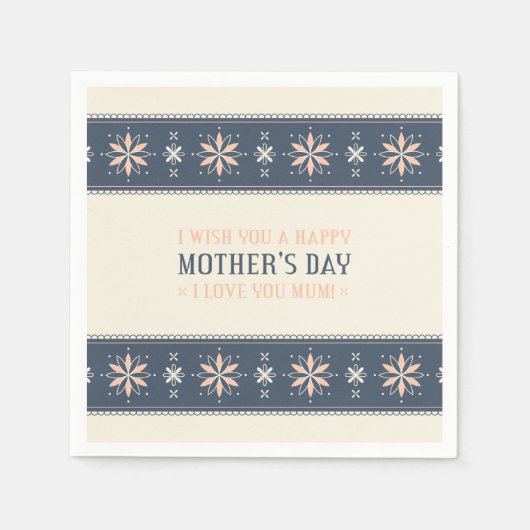 Vintager Muttertag | Napkin Serviette (Vorderseite)