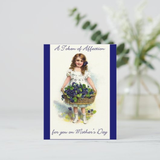 Vintager Muttertag Postkarte (Stehend Vorderseite)