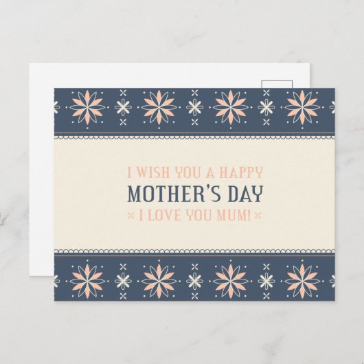 Vintager Muttertag | Postkarte (Vorne/Hinten)