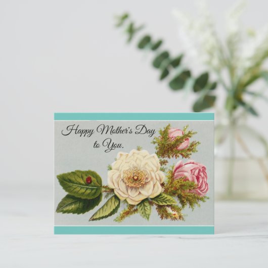 Vintager Muttertag Postkarte (Stehend Vorderseite)