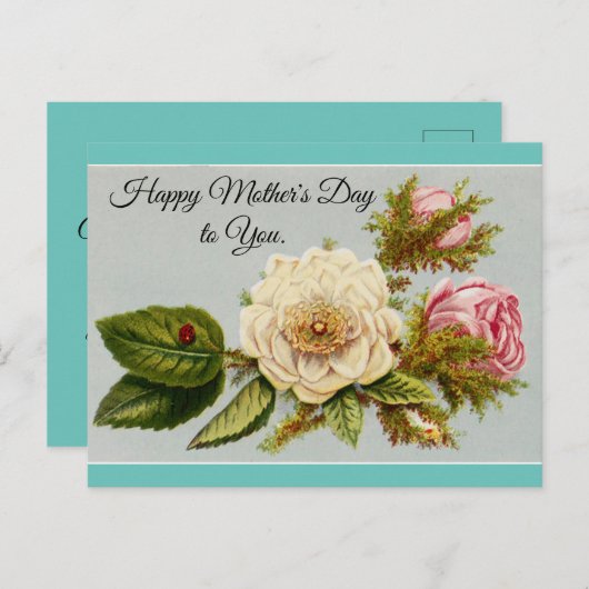 Vintager Muttertag Postkarte (Vorne/Hinten)