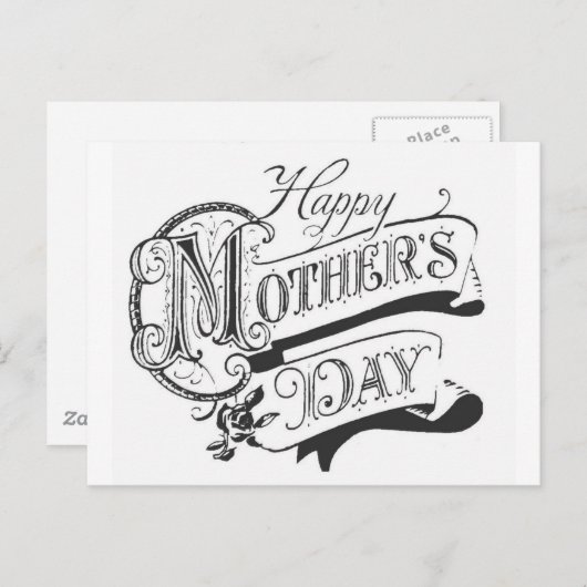 Vintager Muttertag Postkarte (Vorne/Hinten)