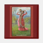 Vintager Muttertag Sonnige Stunden Magnet (Vorne)