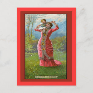 Vintager Muttertag Sonnige Stunden Postkarte