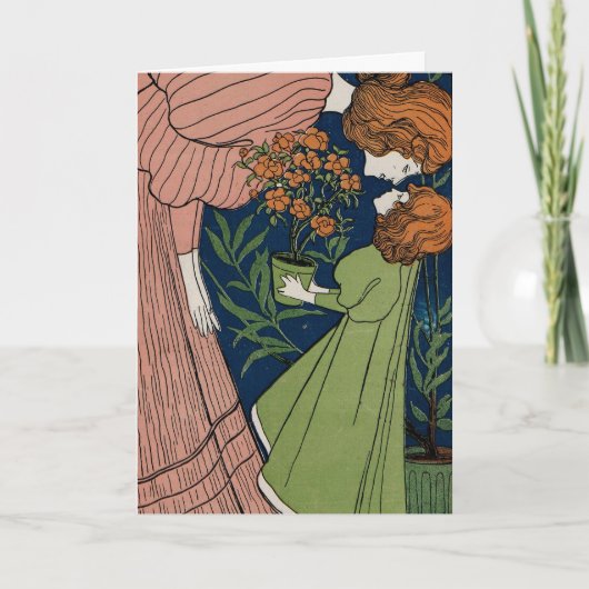 Vintager Muttertag und Muttertag Karte (Vorderseite)