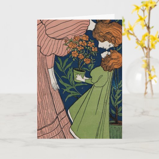 Vintager Muttertag und Muttertag Karte (Gelbe Blume)