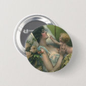 Vintager Muttertag, Viktorianische Mama mit Baby Button (Vorne & Hinten)