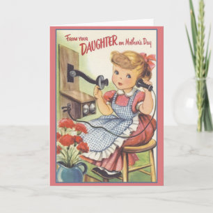 Vintager Muttertag von der Tochterkarte Karte