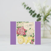 Vintager Muttertagskorb von Blume Postkarte (Stehend Vorderseite)