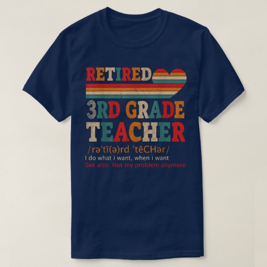 Vintager Nachwuchslehrer - Definition Retir T-Shirt (Design vorne)
