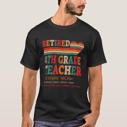 Vintager Nachwuchslehrer - Definition Retir T-Shirt (Vorderseite)