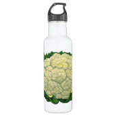 Vintager Nahrungsmittelgemüseveggies-Blumenkohl Trinkflasche (Vorderseite)