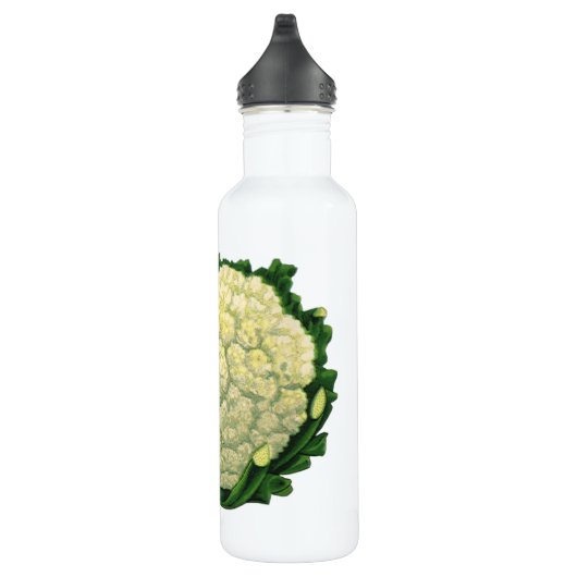 Vintager Nahrungsmittelgemüseveggies-Blumenkohl Trinkflasche (Rechts)
