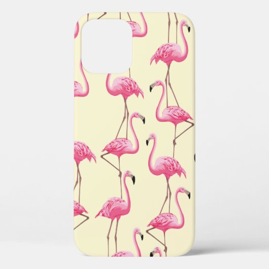 Vintager nahtloser grafischer Flamingovogel Case-Mate iPhone Hülle (Rückseite)