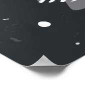 Vintager, nahtloser Hintergrund mit Weihnachtsbäum Poster (Ecke)