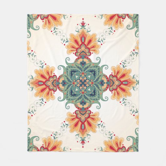 Vintager nahtloser Hintergrund. Schöne Blumengesch Fleecedecke (Vorderseite)