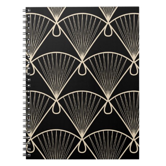 Vintager nahtloser Musterschmuck mit Stilstil Notizblock (Vorderseite)