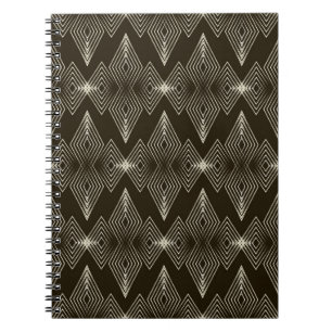 Vintager nahtloser Musterschmuck mit Stilstil Notizblock