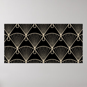 Vintager nahtloser Musterschmuck mit Stilstil Poster