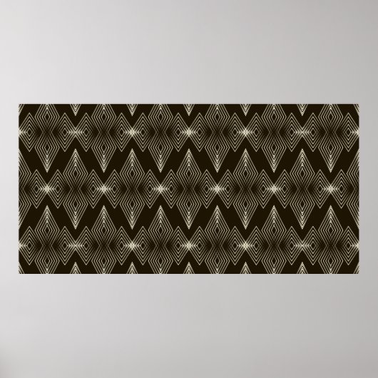 Vintager nahtloser Musterschmuck mit Stilstil Poster (Vorne)