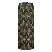 Vintager nahtloser Musterschmuck mit Stilstil Thermosbecher (Rückseite)