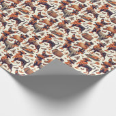 Vintager nahtloser Pinscher Geschenkpapier (Ecke)