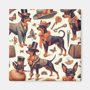 Vintager nahtloser Pinscher Magnet