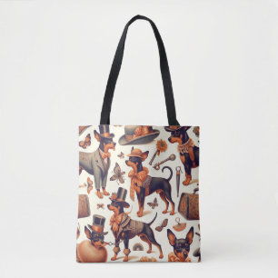 Vintager nahtloser Pinscher Tasche