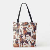 Vintager nahtloser Pinscher Tasche (Rückseite)